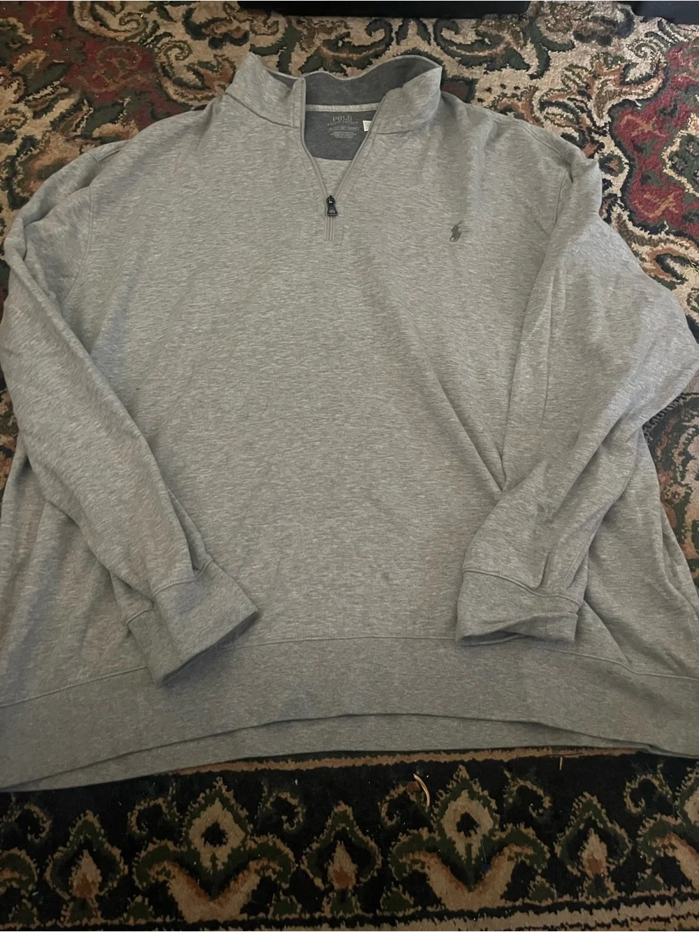 Polo by Ralph Lauren Men’s Gray Quarter-Zip Sweatshirt